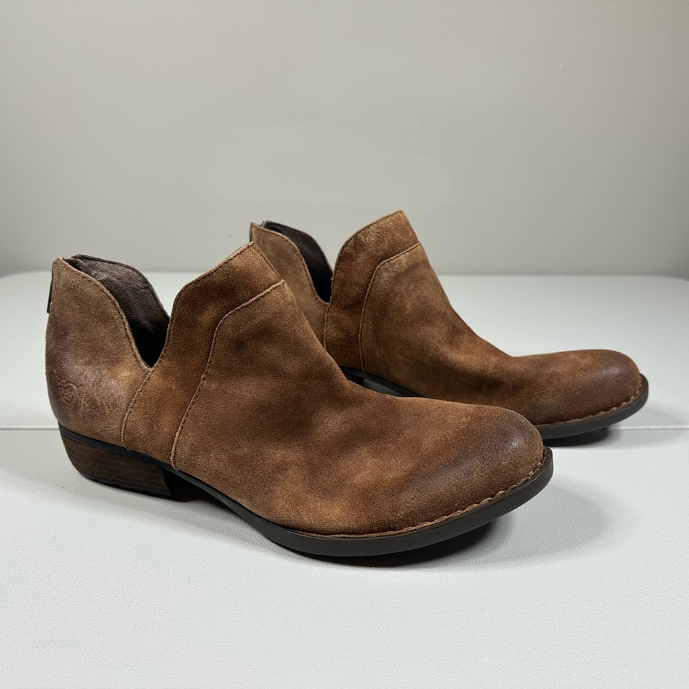 Born Kerri Distressed Suede Ankle Booties - Picture 2 of 10